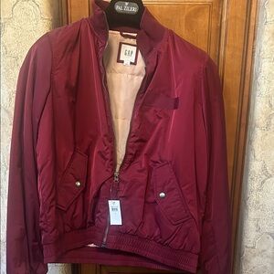 NWT GAP Wine Bomber Jacket